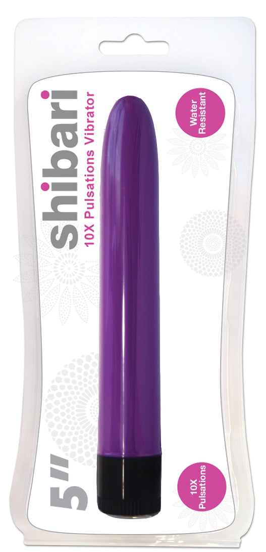 Shibari 10X Pulsations Vibrator 5" Purple