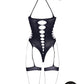 Le Desir Shade - Metis XVI - Body with Garters and Crossed Neckline Black Size OS