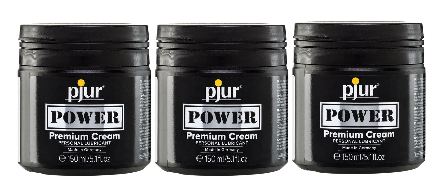 Pjur Power - Premium Hybrid Cream Personal Lubricant 3x150ml - 3 Pack