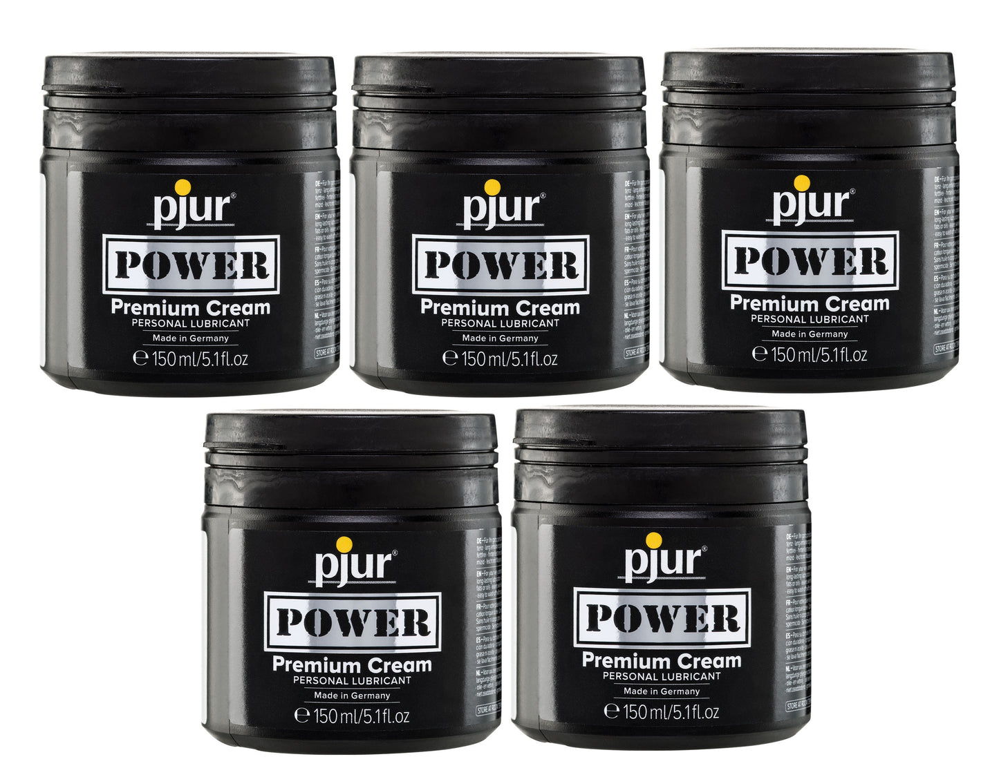 Pjur Power - Premium Hybrid Cream Personal Lubricant 5x150ml - 5 Pack