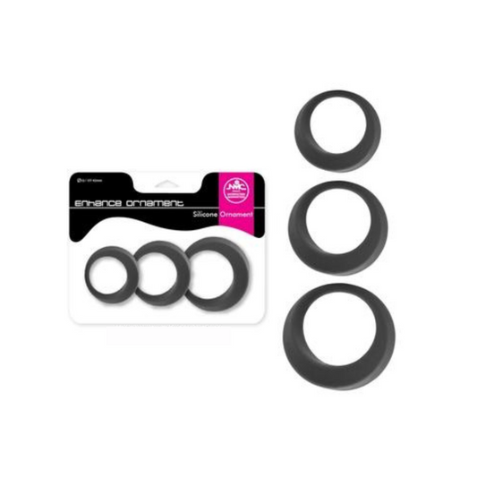 Excellent Power Enhance Ornament C-Rings Set of 3 Grey