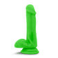 Blush Novelties Neo Dual Density Cock With Balls 6" Dildo Neon Green