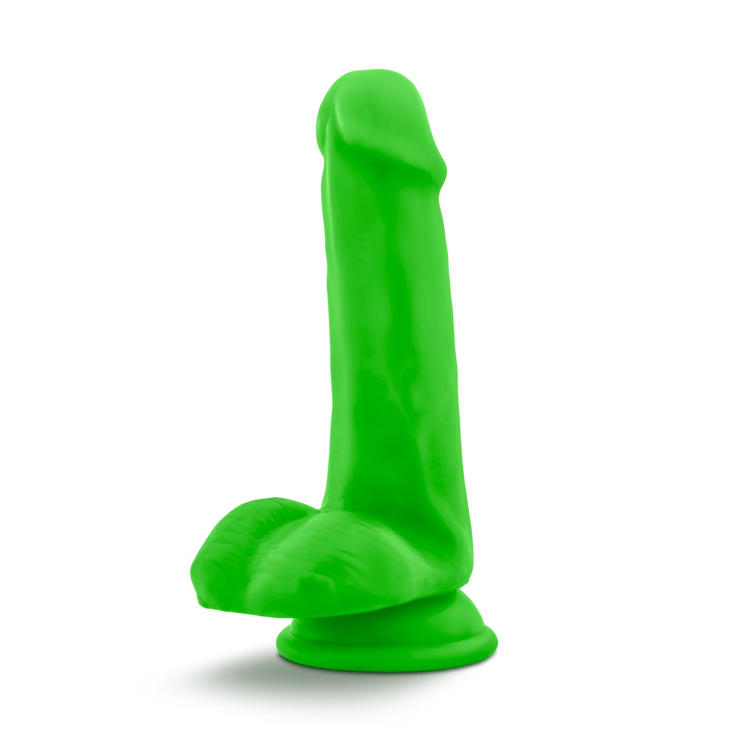 Blush Novelties Neo Dual Density Cock With Balls 6" Dildo Neon Green