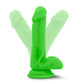 Blush Novelties Neo Dual Density Cock With Balls 6" Dildo Neon Green