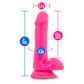 Blush Novelties Neo Dual Density Cock With Balls 6" Dildo Neon Pink