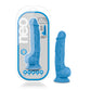 Blush Novelties Neo Dual Density Cock With Balls 7" Dildo Neon Blue