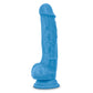 Blush Novelties Neo Dual Density Cock With Balls 7" Dildo Neon Blue