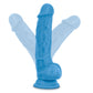 Blush Novelties Neo Dual Density Cock With Balls 7" Dildo Neon Blue