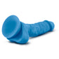 Blush Novelties Neo Dual Density Cock With Balls 7" Dildo Neon Blue