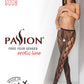 Passion Lingerie Stocking Open Side S008 Black Size OS - ONE LEFT!