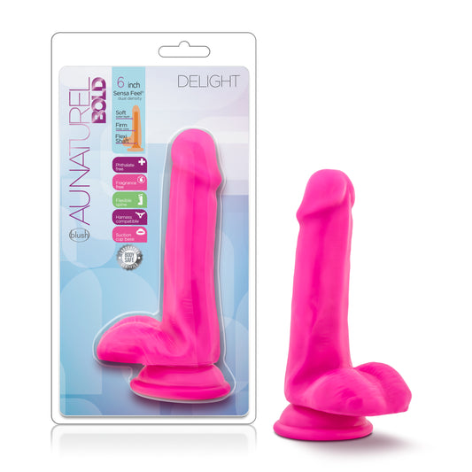 Blush Novelties Au Naturel Bold Delight 6" inches Dildo Pink