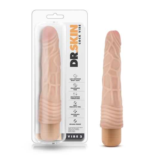 Dr Skin | Cock Vibe 2 - 9" inches Vibrating Cock Beige