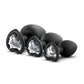 Luxe Bling Plugs Training Kit Black With Clear Gems