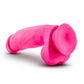 Blush Novelties Neo Elite 7" Silicone Dual Density Cock with Balls Neon Pink