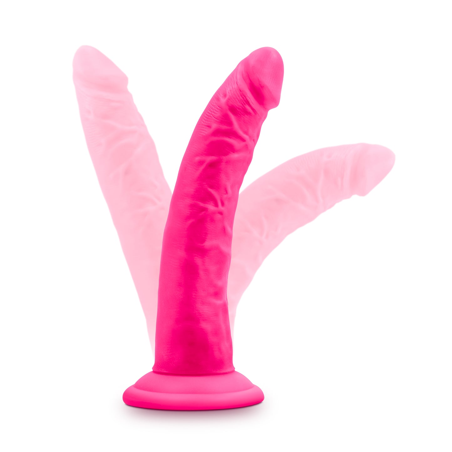 Blush Novelties Neo Elite 7.5" Silicone Dual Density Cock Neon Pink