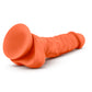 Blush Novelties Neo Elite 7.5" Silicone Dual Density Cock with Balls Neon Orange