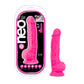 Blush Novelties Neo Elite 7.5" Silicone Dual Density Cock with Balls Neon Pink