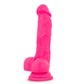 Blush Novelties Neo Elite 7.5" Silicone Dual Density Cock with Balls Neon Pink