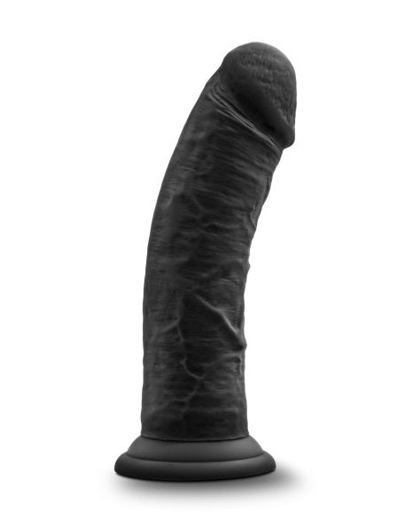 Ruse Jammy Black Dildo 8" with Suction Cup