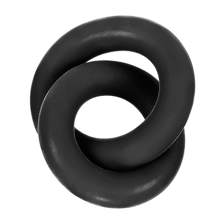 HunkyJunk DUO Linked Cock/Ball Rings Tar