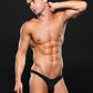 Envy Microfibre Low Rise Zip Thong Black Size S/M or M/L or L/XL