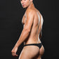 Envy Microfibre Low Rise Zip Thong Black Size S/M or M/L or L/XL