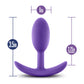 Luxe Wearable Vibra Slim Plug Small Purple