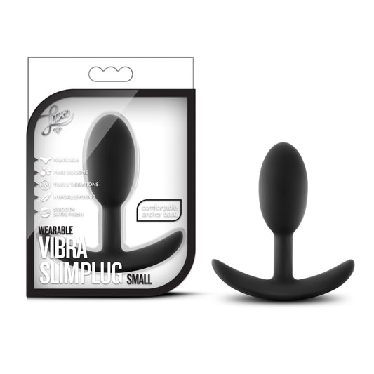 Luxe Wearable Vibra Slim Plug Small Black