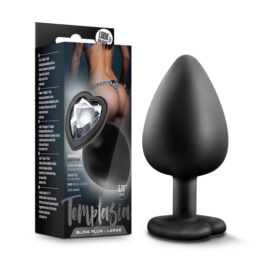 Blush Novelties | Temptasia Bling Plug Large Black