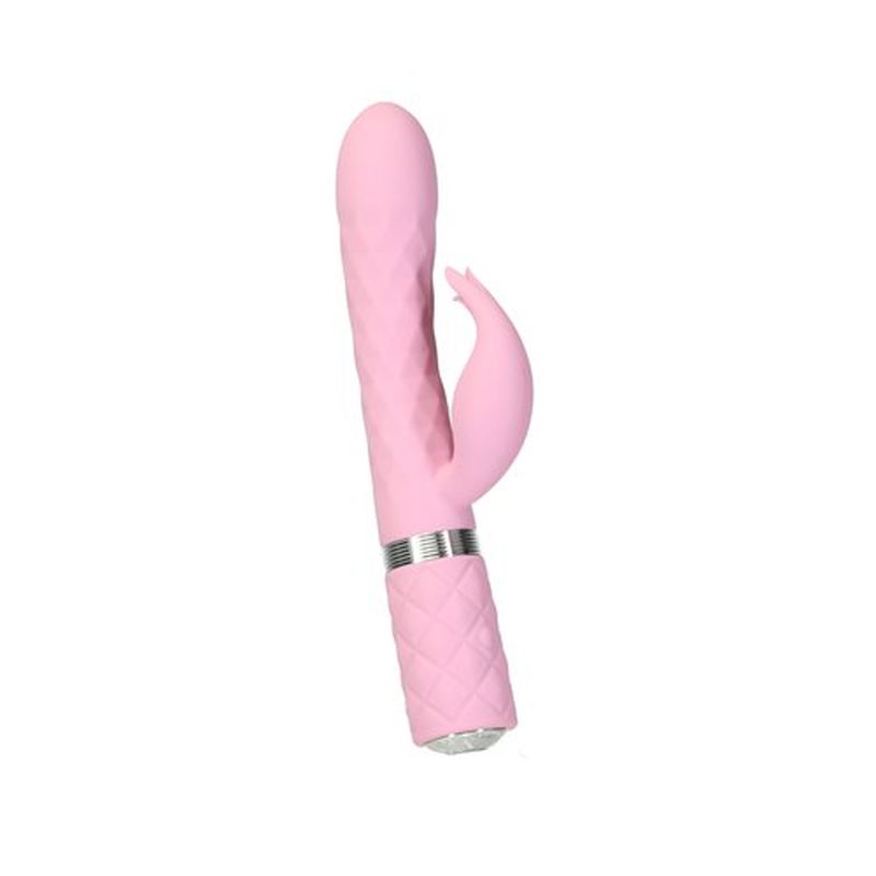 Pillow Talk Lively Rabbit Vibrator w Swarovski Crystal - Pink