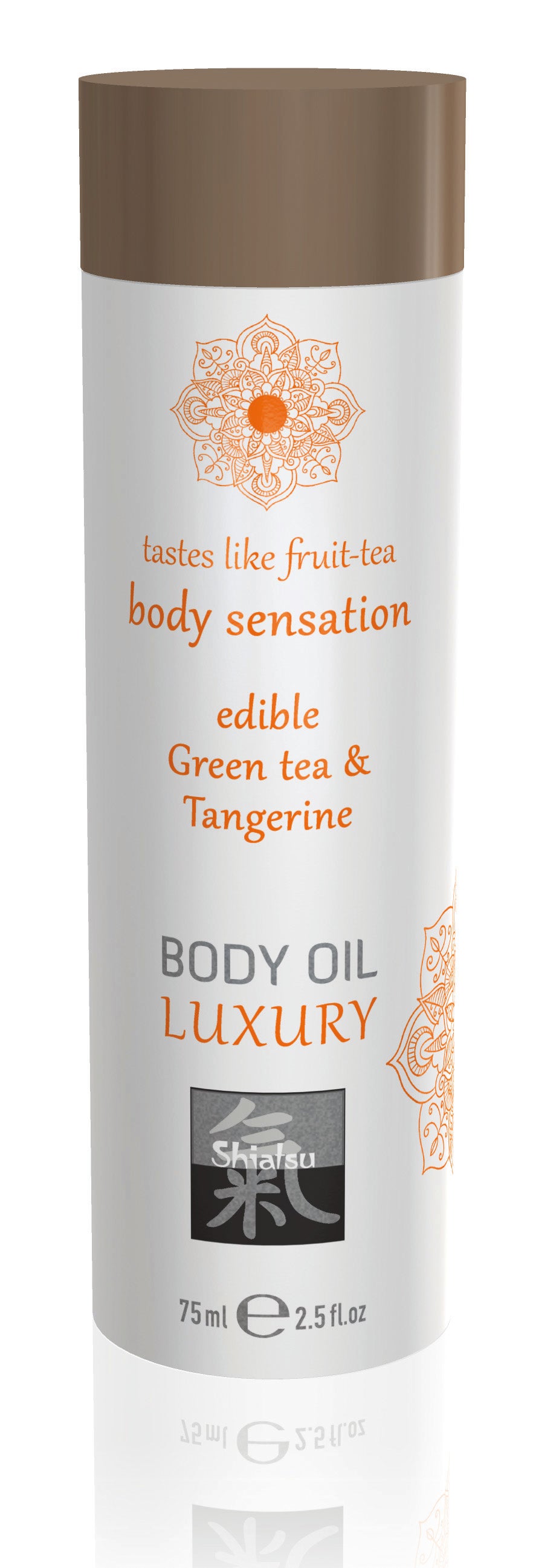 Shiatsu Luxury Body Massage Oil Edible Green Tea and Tangerine 75ml