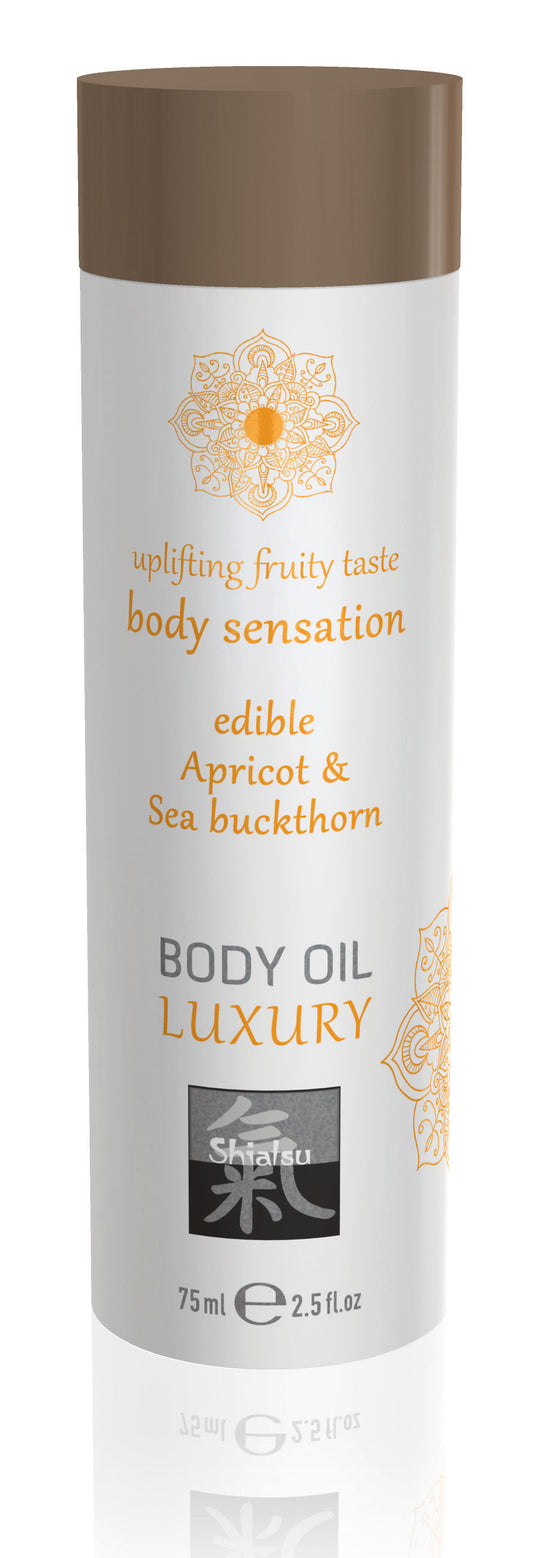 Shiatsu Luxury Body Massage Oil Edible Apricot and Sea Buckthorn 75ml