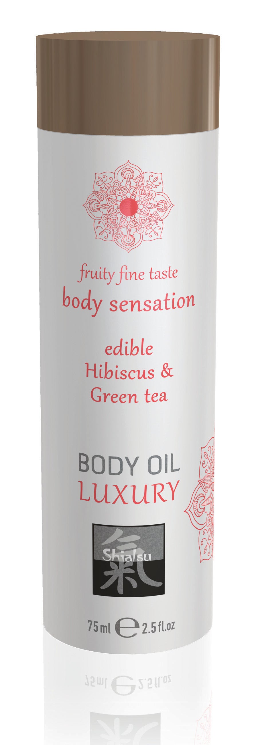 Shiatsu Luxury Body Massage Oil Edible Hibiskus and Green Tea 75ml