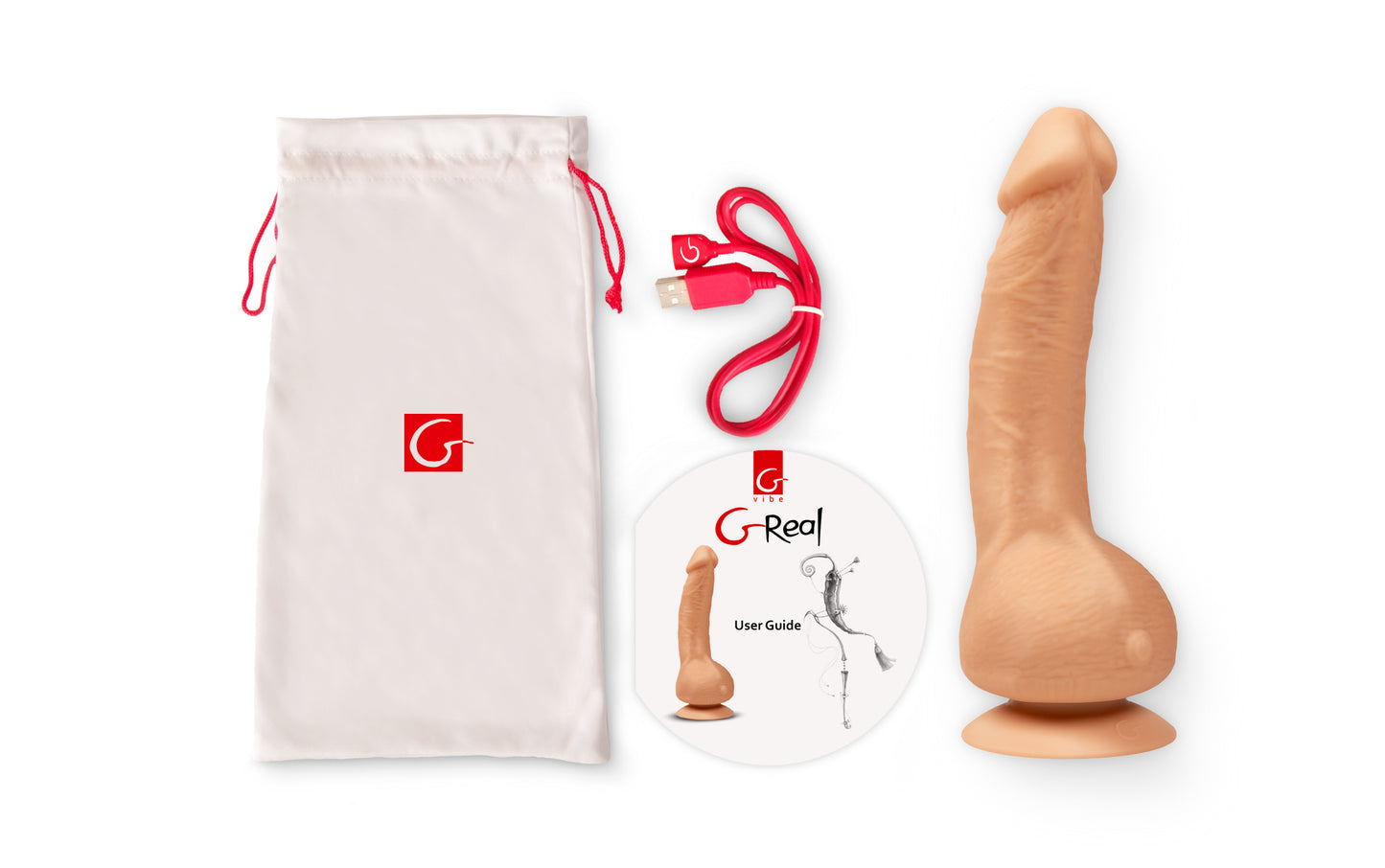 Gvibe Greal Flesh Vibrator w Suction Cup