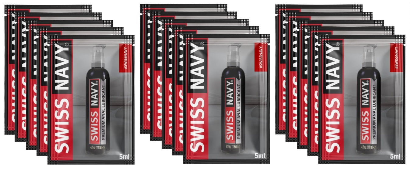 Swiss Navy Premium Anal Lube Lubricant Sample 1/5/10/15/20/25/50/100 Sachets 5ml