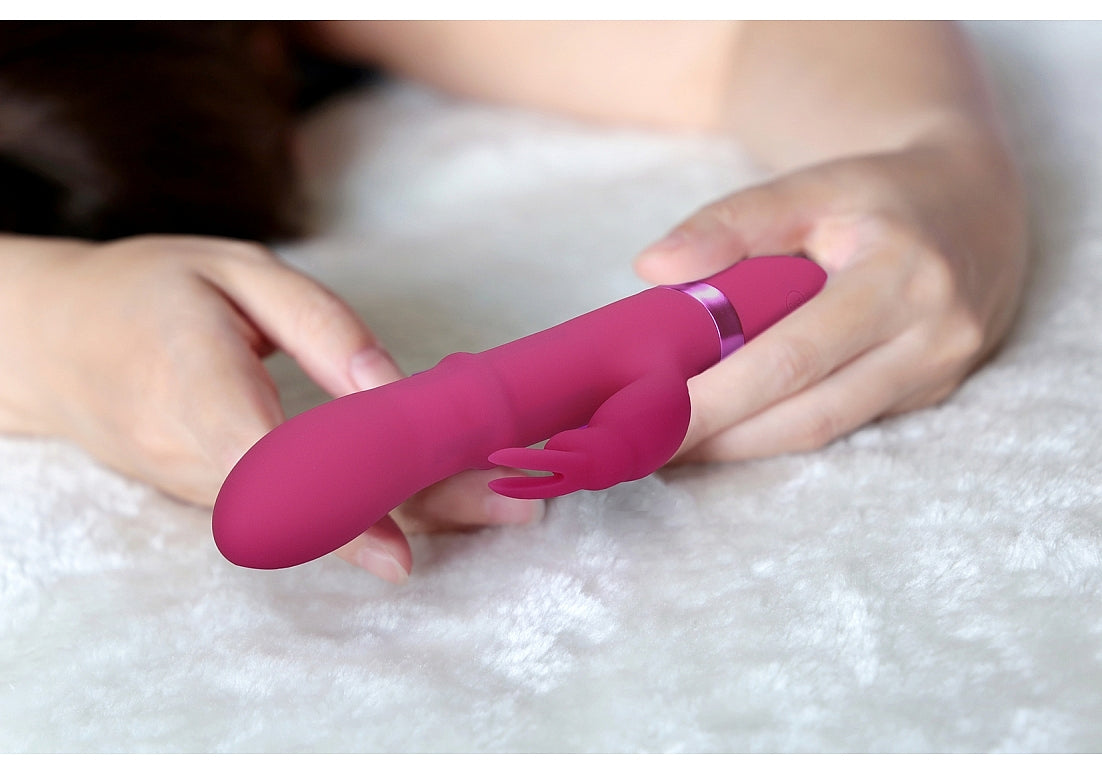 Shots Toys | VIVE Halo G-Spot Rabbit Vibrator with Stimulating Ring Pink