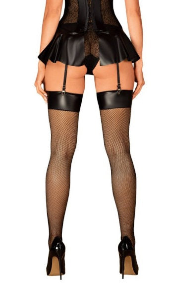 Obsessive Lingerie Darkessia Stockings Black Size S/M or L/XL