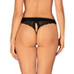 Obsessive Lingerie Chemeris Crotchless Panties Black Size XS/S or M/L