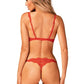 Obsessive Lingerie Bergamore 2 Pc Set Red Size XS/S or M/L