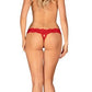 Obsessive Lingerie Amor Cherris Crotchless Thong Red Size XS/S or M/L