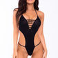 Pink Lipstick V Is For Vixen Bodysuit Black Size OS