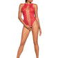 Obsessive Lingerie Open Back B120 Teddy Red Size OS