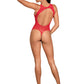 Obsessive Lingerie Open Back B120 Teddy Red Size OS