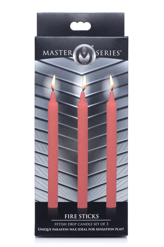 Master Series Fetish Drip Candles 3 Pack - Red