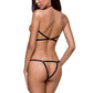 Passion Lingerie Strap Set - Ivena Black Size S/M or L/XL