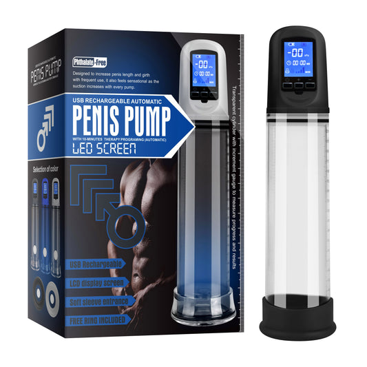 Daytona Luxury USB LCD Auto-Pump Penis Clear