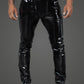 Noir Long Elastic PVC Pants Size S, M, L or XL