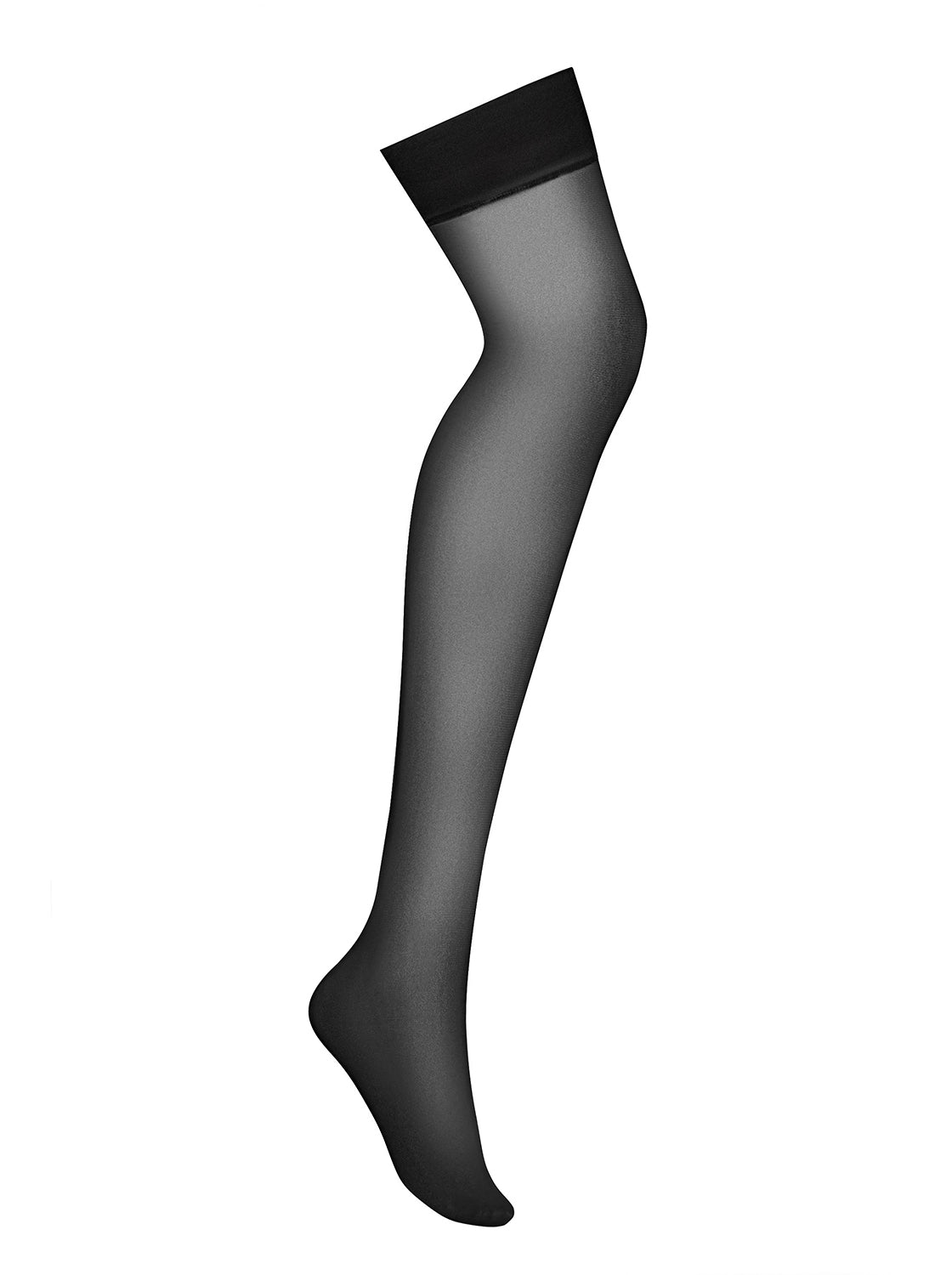 Obsessive Lingerie S800 Sheer Stockings Black Size S/M or L/XL