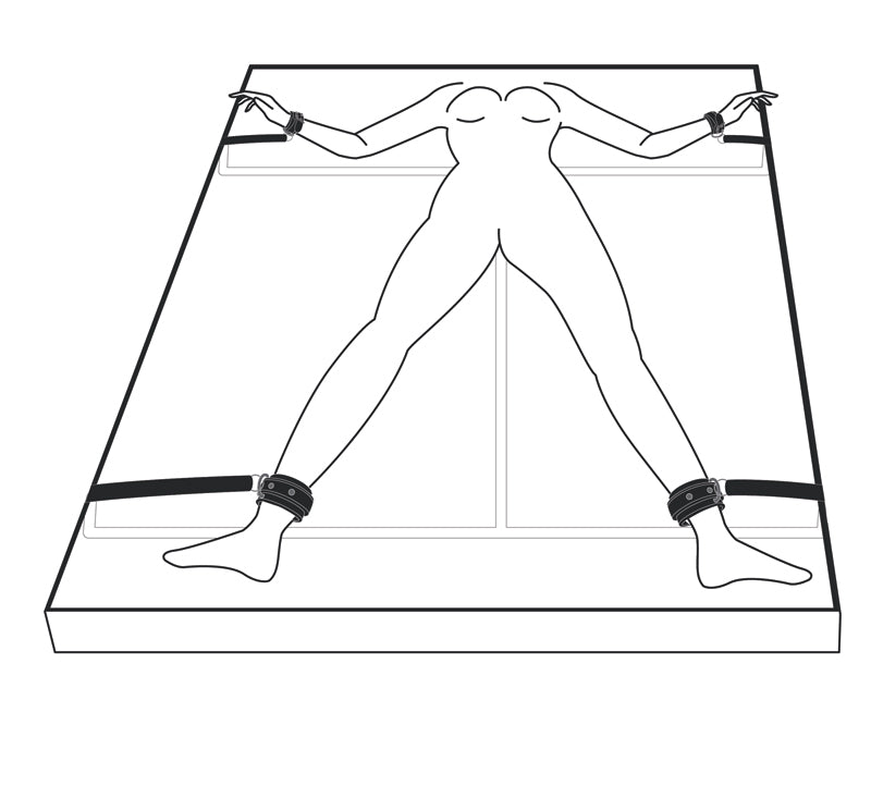 Fetish Collection Under Mattress Restraint Set