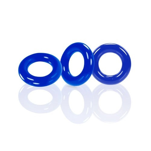 OxBalls Willy Rings Police Blue Cock Rings - 3 Pack